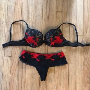 Victoria Secret Push Up Bra and Tanga Set